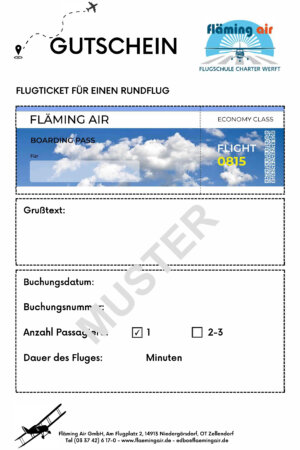 Gutschein für einen Rundflug